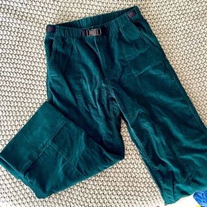 Emerald North Face Corduroy Flare Pants